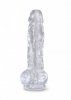 King Cock duże dildo - 8'' Cock with Balls sztuczny penis (przezroczysty) 